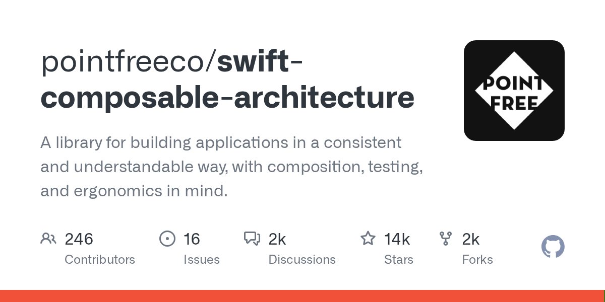 pointfreeco's tweet card. A library for building applications in a consistent and understandable way, with composition, testing, and ergonomics in mind. - pointfreeco/swift-composable-architecture