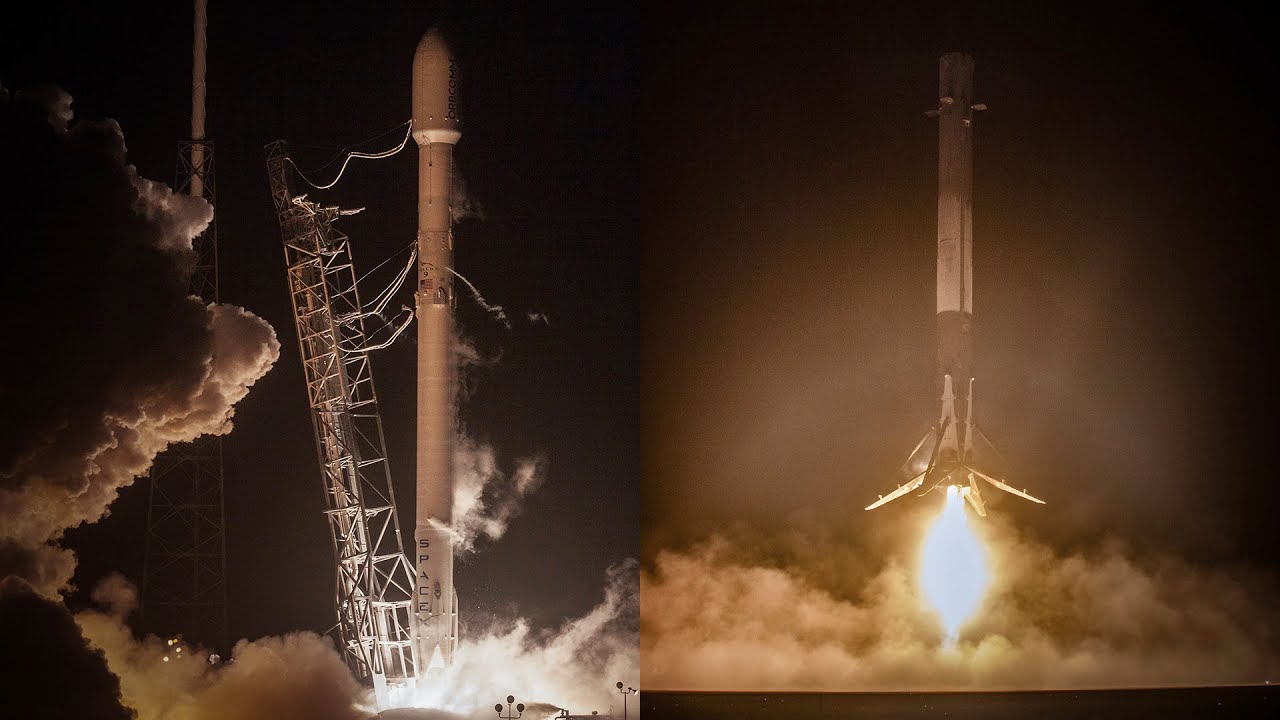 SpaceX's tweet card. "The Falcon has landed" | Recap of Falcon 9 launch and landing