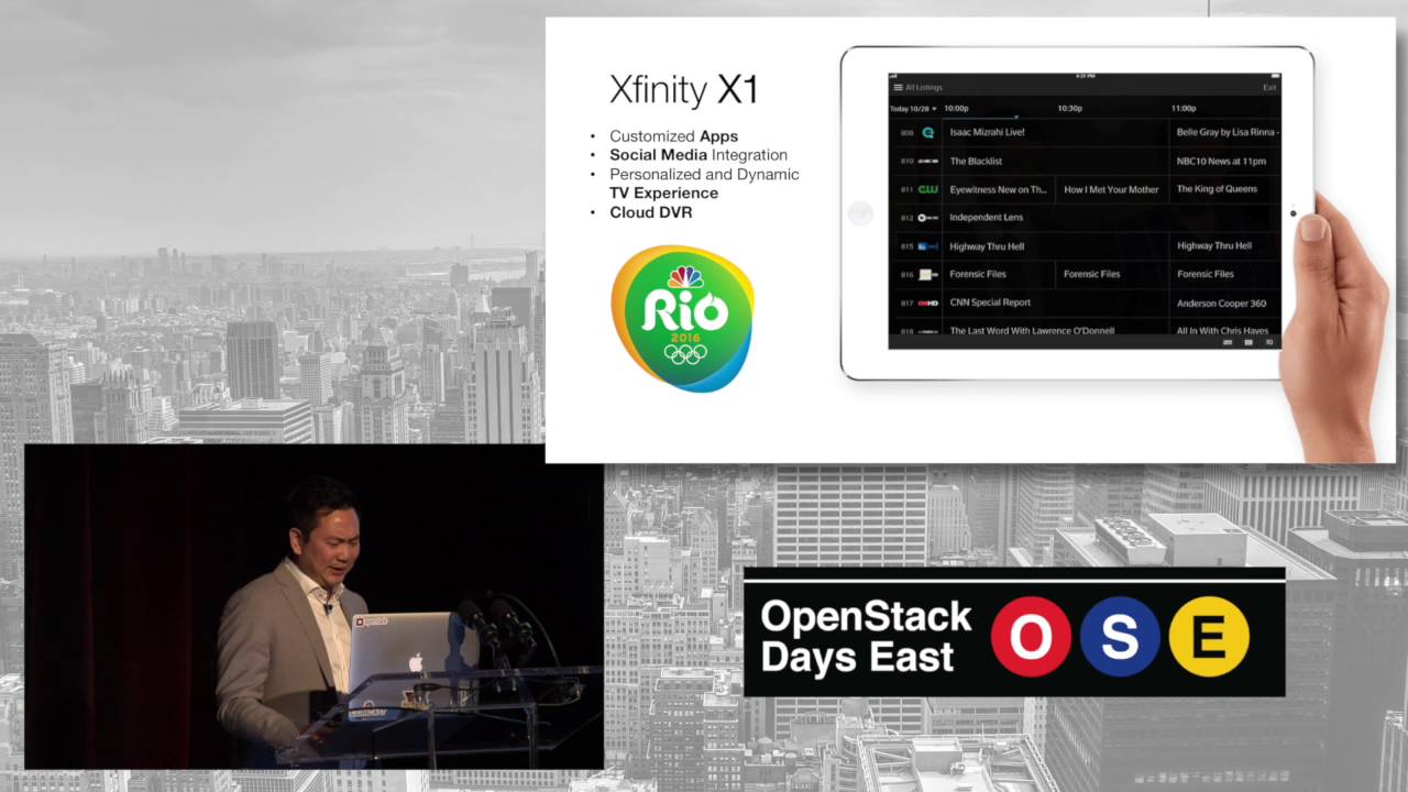 openstackeast's tweet card. Leveraging OpenStack at Scale: How the Elastic Cloud Drives Innovat...