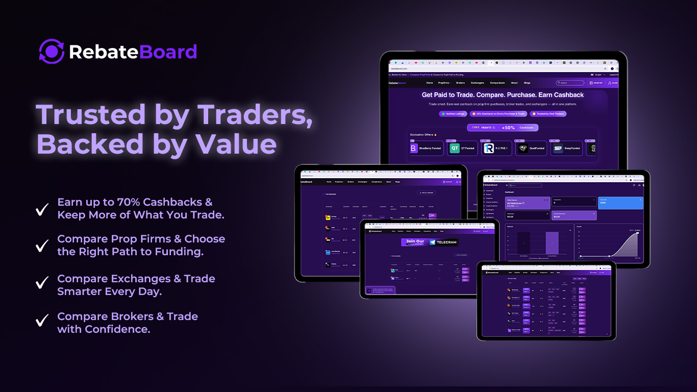 rebateboard's tweet card. Get the highest forex cashback and rebates with Rebateboard. Find the best trading rebates, propfirm discounts, and real reviews.