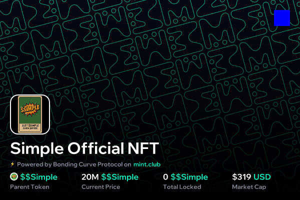 OshinSylvester's tweet card. Simple Official NFT (SON) is a Bonding Curved ERC1155 token on Base Network. Create a custom bonding curve token/NFT on mint.club using your preferred ERC20, instantly tradable & monetizable.