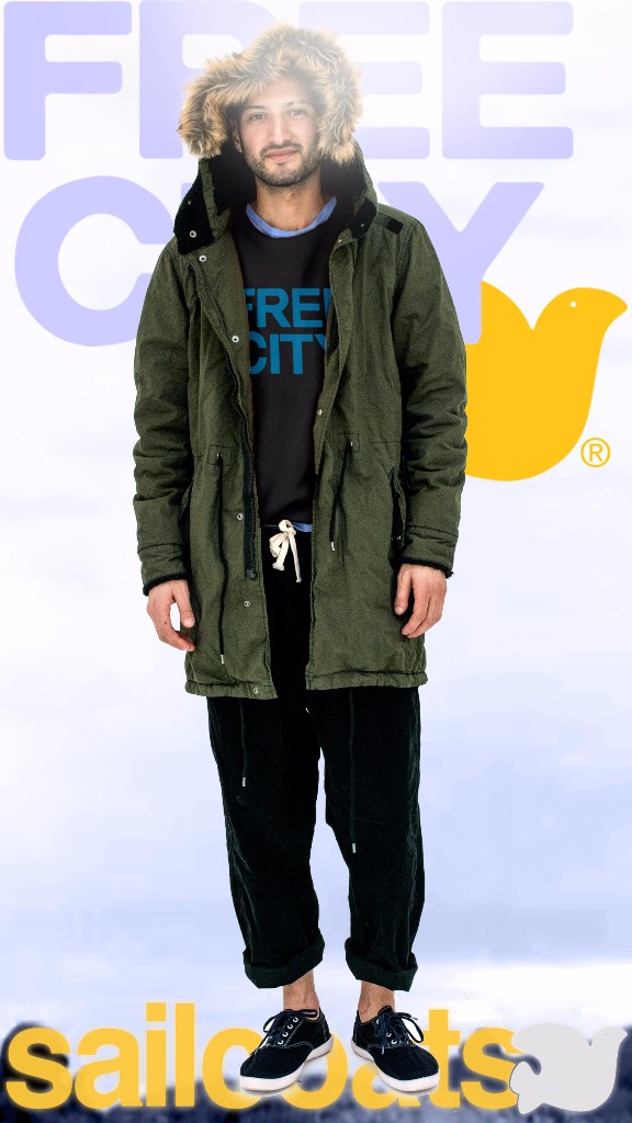 FREECITYletsgo's tweet card. FREECITY Sailcoats&Cashmere are here! Stay warm!