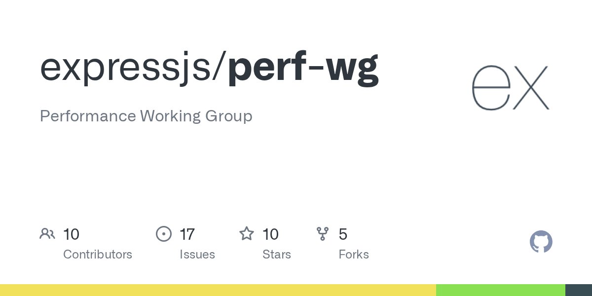 bjohansebas's tweet card. Performance Working Group. Contribute to expressjs/perf-wg development by creating an account on GitHub.