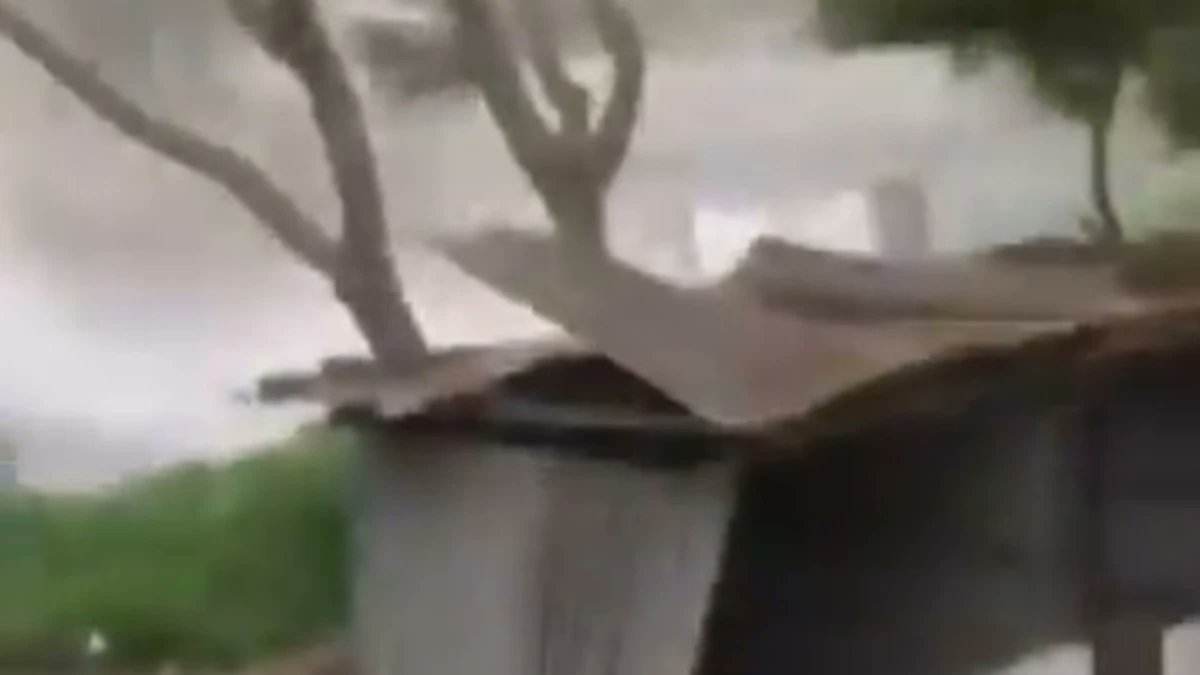 TheWatchers_'s tweet card. A brief but intense tornado struck Bojongsoang District, Bandung, West Java, at around 14:00 LT (07:00 UTC) on October 5, 2025, damaging at least 67 houses and injuring one resident.
