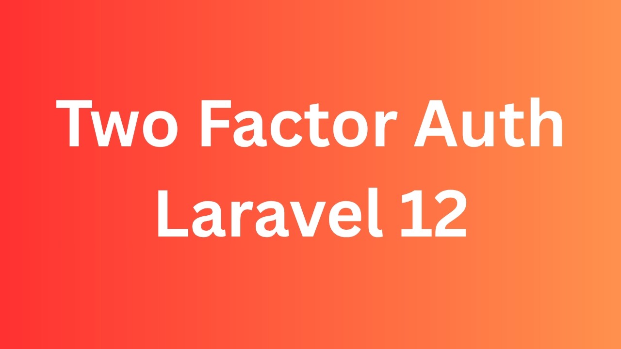 tillythecoder's tweet card. Two Factor Auth Laravel 12 (Starter Kits)
