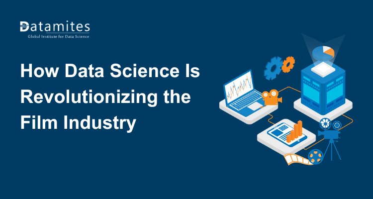 DataMites's tweet card. Data science is transforming film by predicting audience tastes, optimizing marketing, refining scripts, and guiding production decisions, making storytelling more data-driven and profitable.
