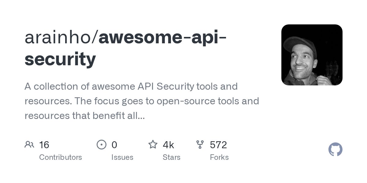 techhacker98's tweet card. A collection of awesome API Security tools and resources. The focus goes to open-source tools and resources that benefit all the community. - arainho/awesome-api-security