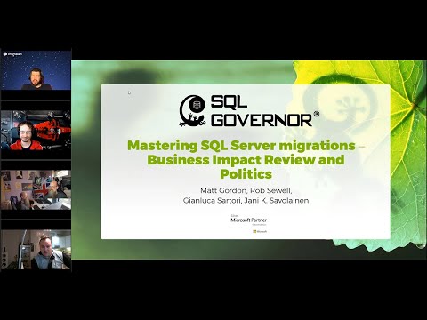 SQLgovernor's tweet card. WEBINAR | Mastering SQL Server Migrations – Business Impact Review...