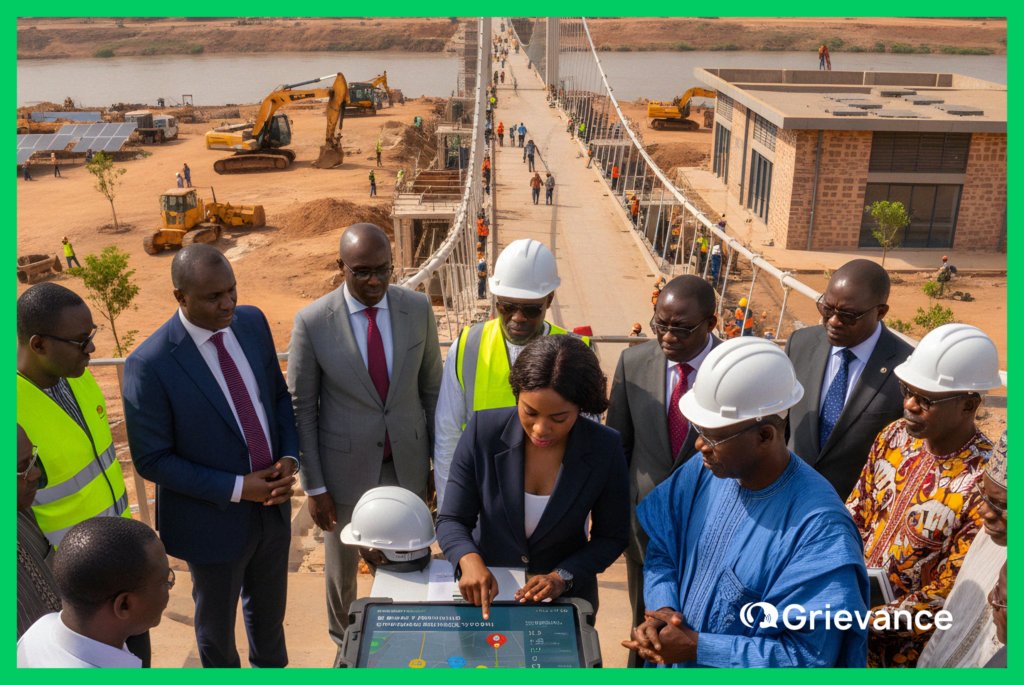 Grievance_App's tweet card. Enhance development project risk mitigation with early warning GRMs to detect issues early, prevent conflicts, and build stakeholder trust.