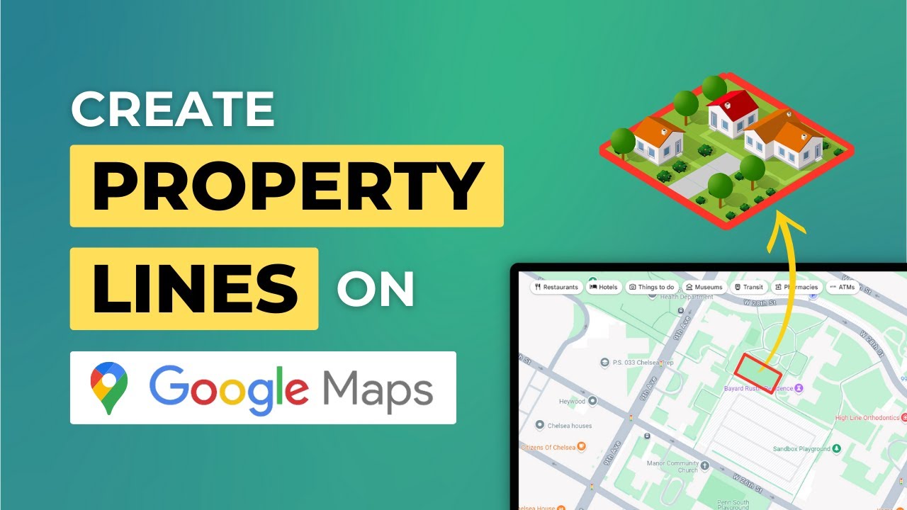technolo_giate's tweet card. How to Create Property Line on Google Maps | Draw Custom Lines on...