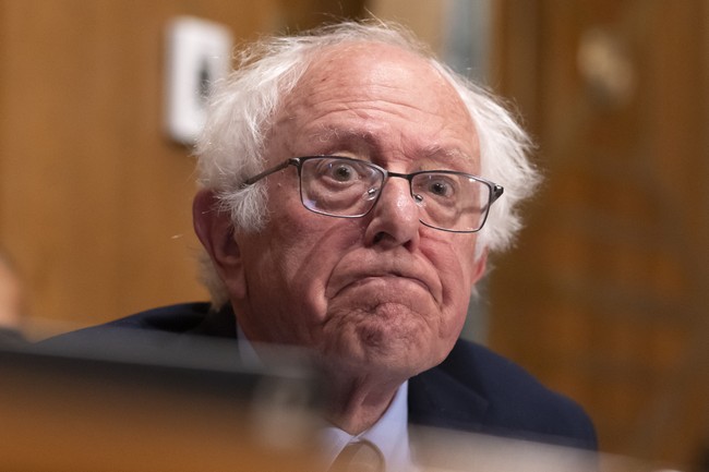 RealLibSmacker's tweet card. Bernie Sanders faces tough questions from a Republican student during a CNN town hall.