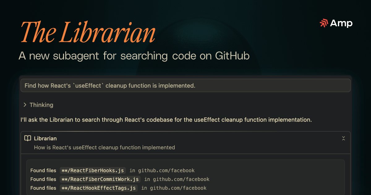 mmanela's tweet card. A new subagent for searching code on GitHub