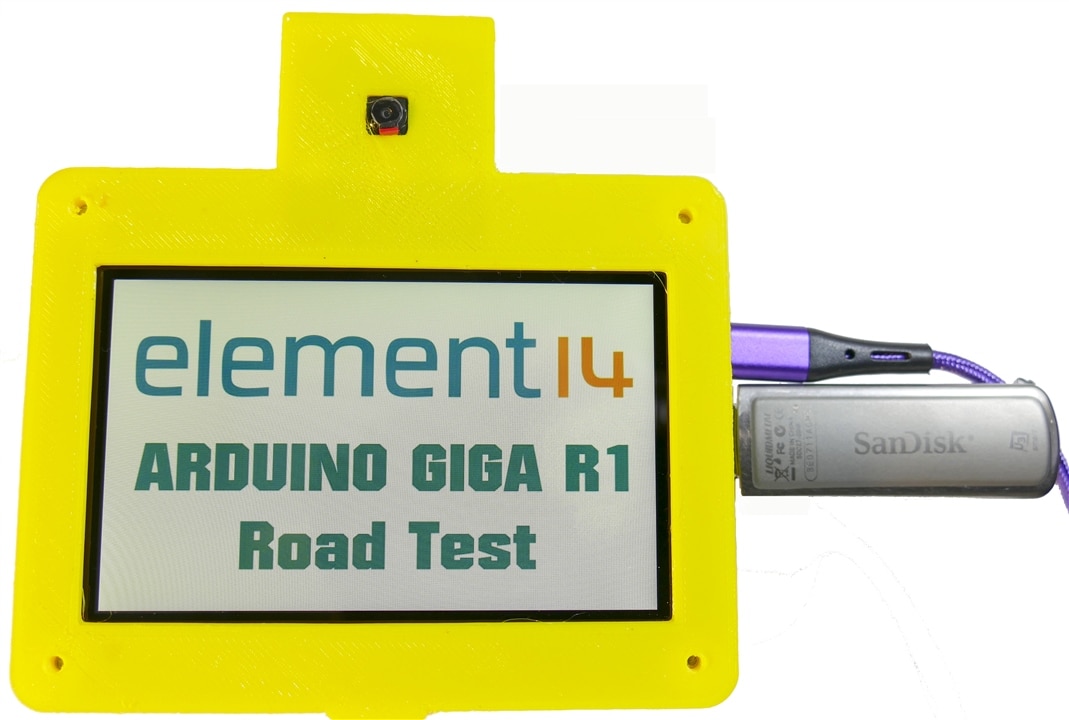 arduino's tweet card. IntroThis is the second installment of material that will contribute to a road test of the Arduino GIGA R1 and its LCD.The Arduino web site has an example of how to display an image stored on a USB...