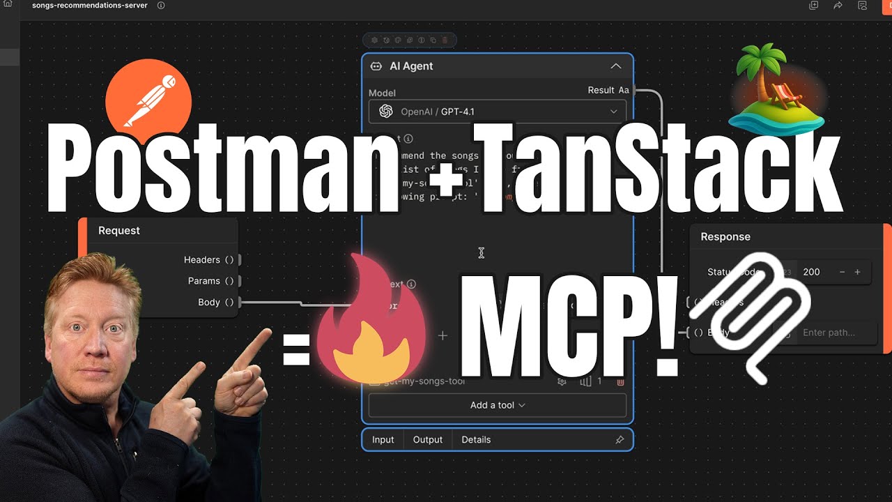 jherr's tweet card. Postman + TanStack = Amazing MCP!