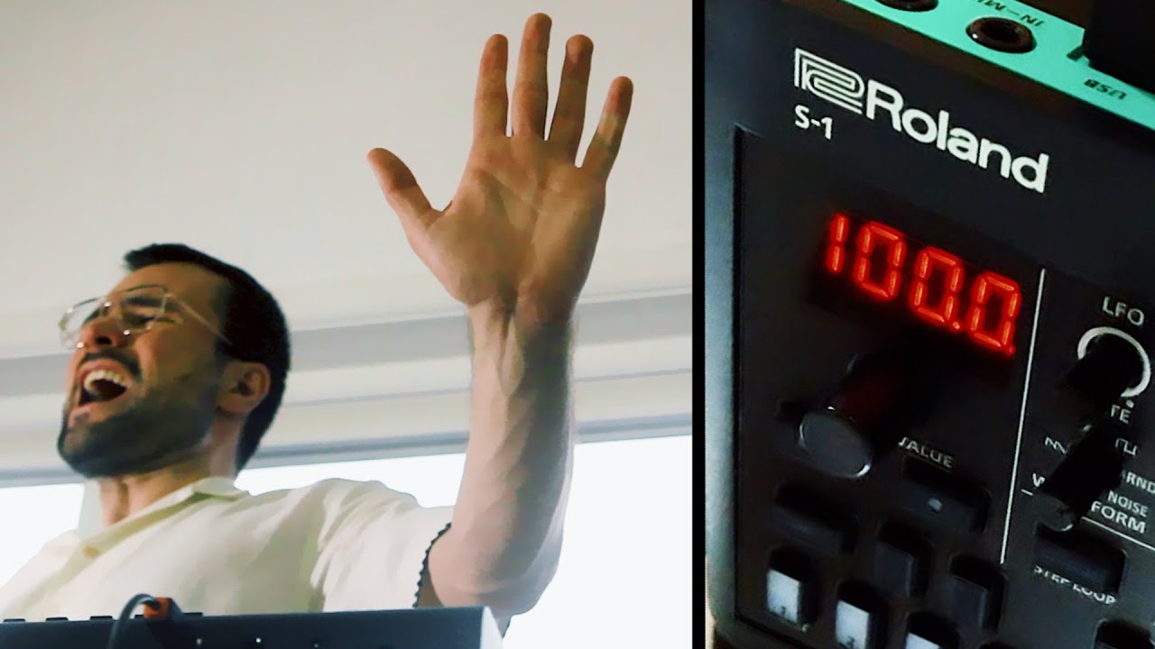 ultraleap_devs's tweet card. Qi meets ROLAND S-1 - supercharging the synth w/ HAND GESTURES -...