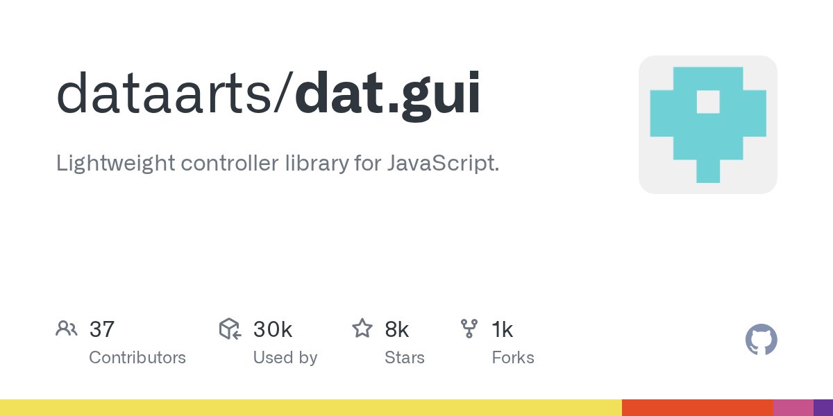 JavaScript5000's tweet card. Lightweight controller library for JavaScript. Contribute to dataarts/dat.gui development by creating an account on GitHub.