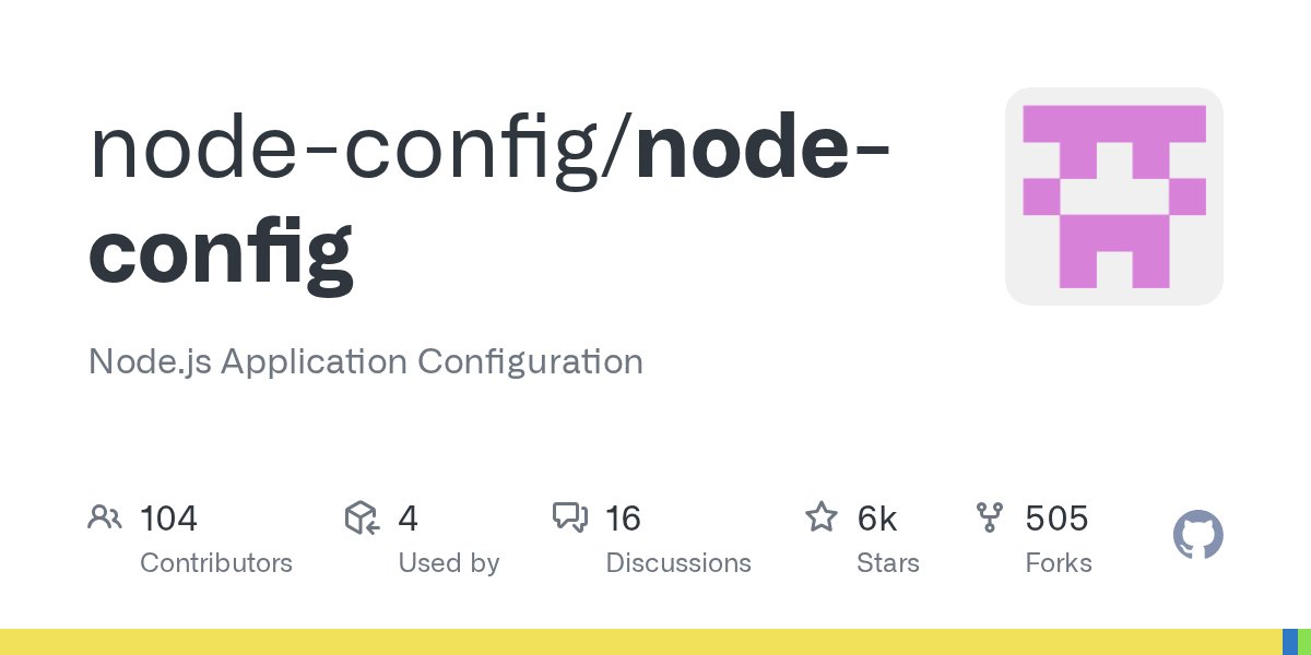 JavaScript5000's tweet card. Node.js Application Configuration. Contribute to node-config/node-config development by creating an account on GitHub.