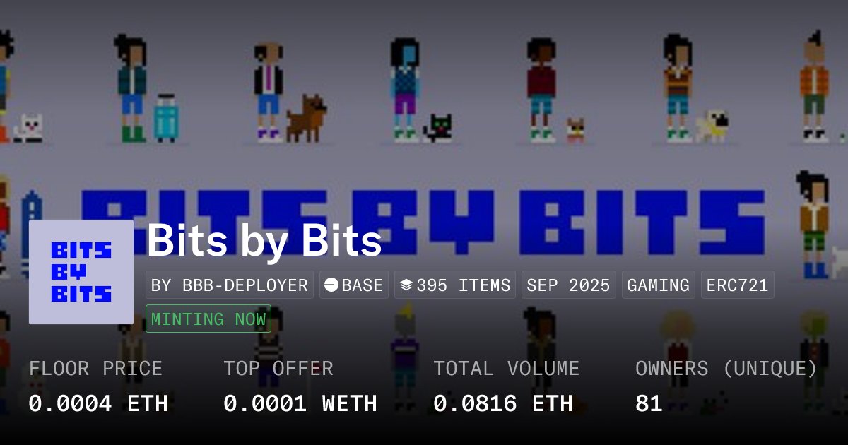 doggoznfts's tweet card. 3,500 unique crypto bits on the blockchain