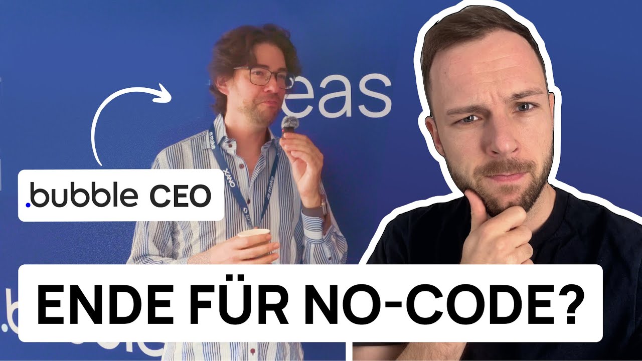 AlexSprogis's tweet card. Ist AI das Ende für No-Code?! (No-Code Summit VLOG)