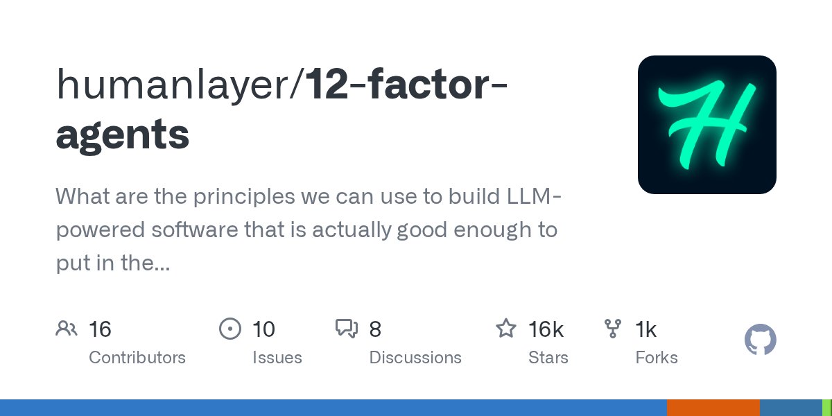clxymox's tweet card. What are the principles we can use to build LLM-powered software that is actually good enough to put in the hands of production customers? - humanlayer/12-factor-agents