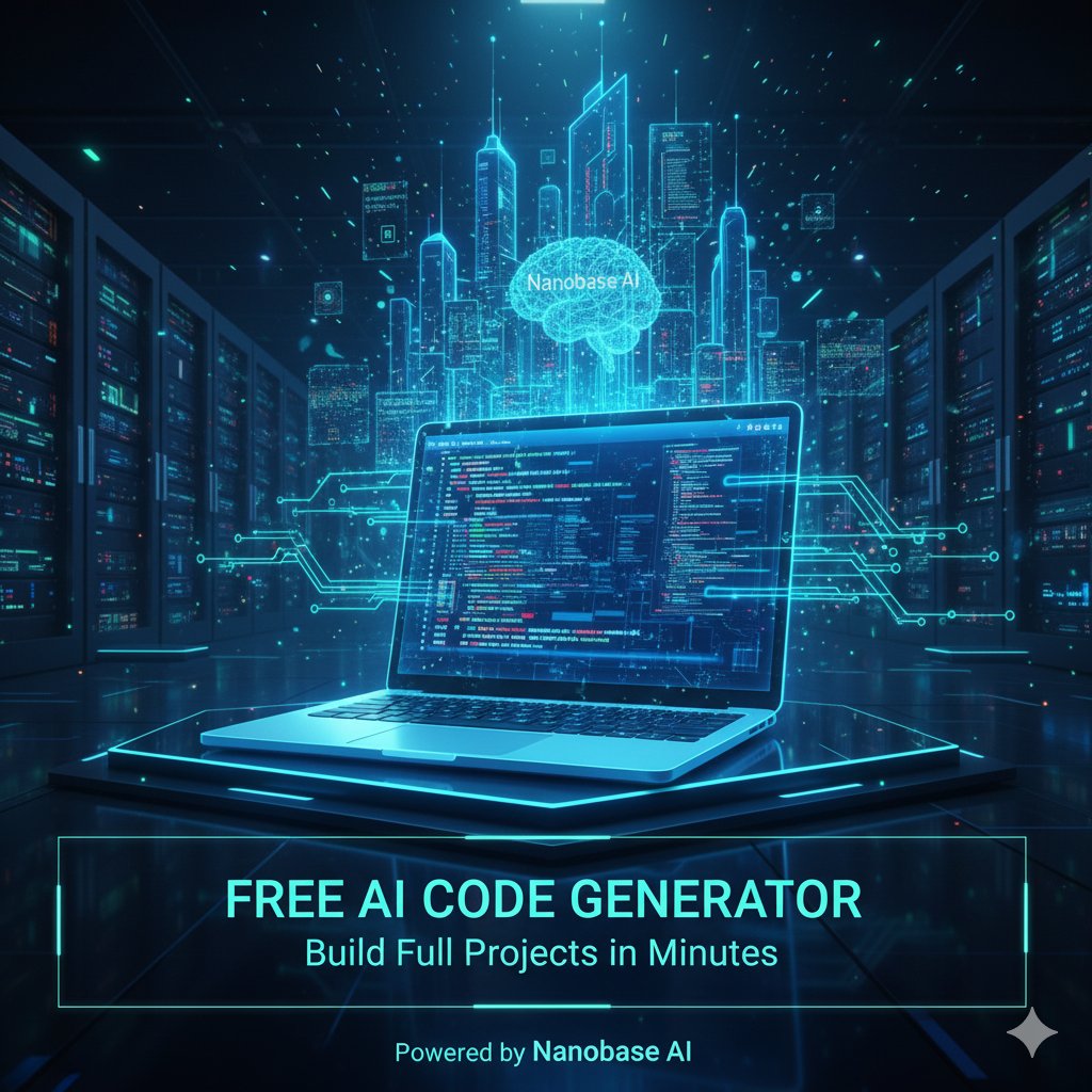 NanobaseAI's tweet card. Explore the Free AI Code Generator to create production-ready Java code effortlessly and supercharge your development process.
