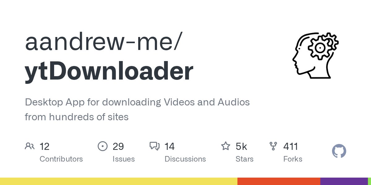 GithubProjects's tweet card. Open-source, desktop app for downloading Videos and Audios from hundreds of sites.