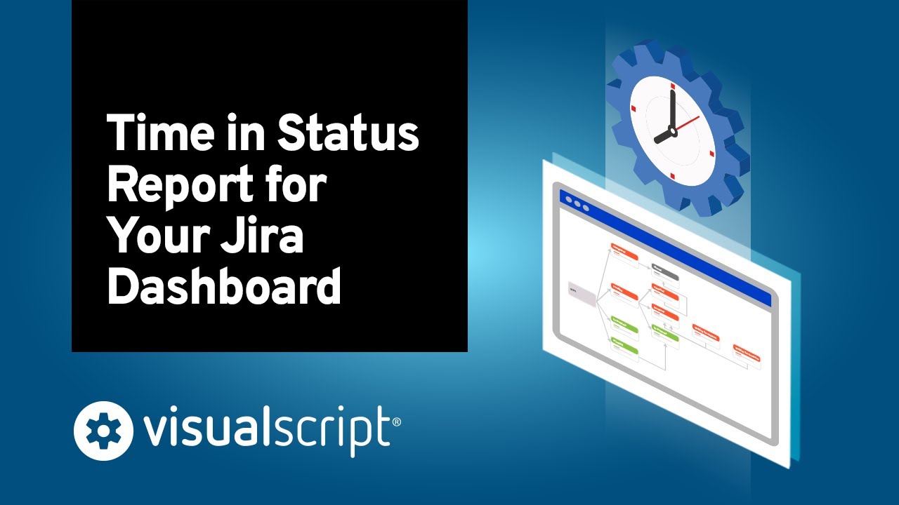 VisualScript's tweet card. Time in Status Report for Your Jira Dashboard