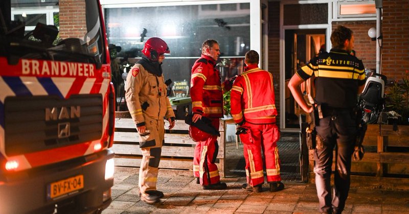 Vrachtwagen in brand langs N387