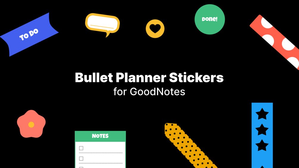 templatestackio's tweet card. Bullet Planner StickersGet all Bullet Planner Stickers designed specially for GoodNotes! Drag and drop directly from a folder or easier from Elements Tool - that's it :) Unleash your creativity and...