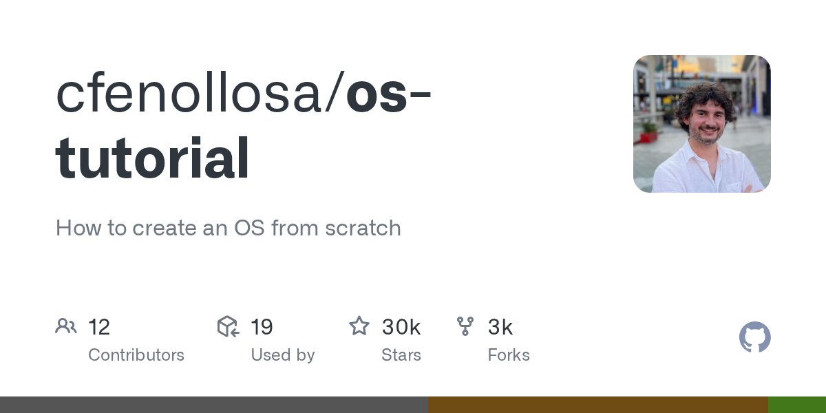 rmathew4tw's tweet card. How to create an OS from scratch. Contribute to cfenollosa/os-tutorial development by creating an account on GitHub.