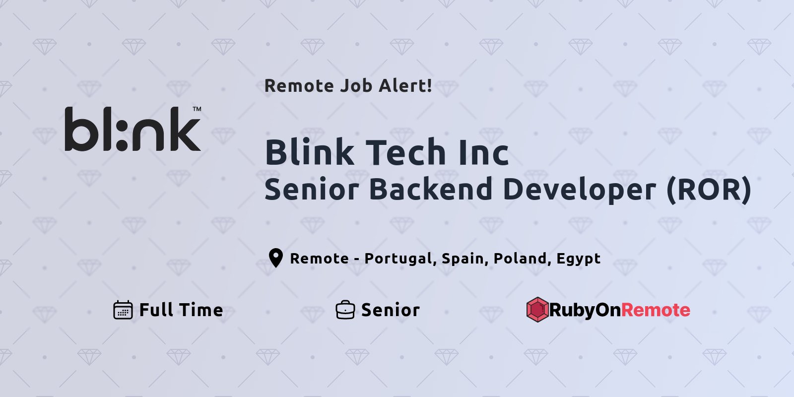 RubyOnRemote's tweet card. Find curated remote ruby jobs in one place. Join the remote work force.