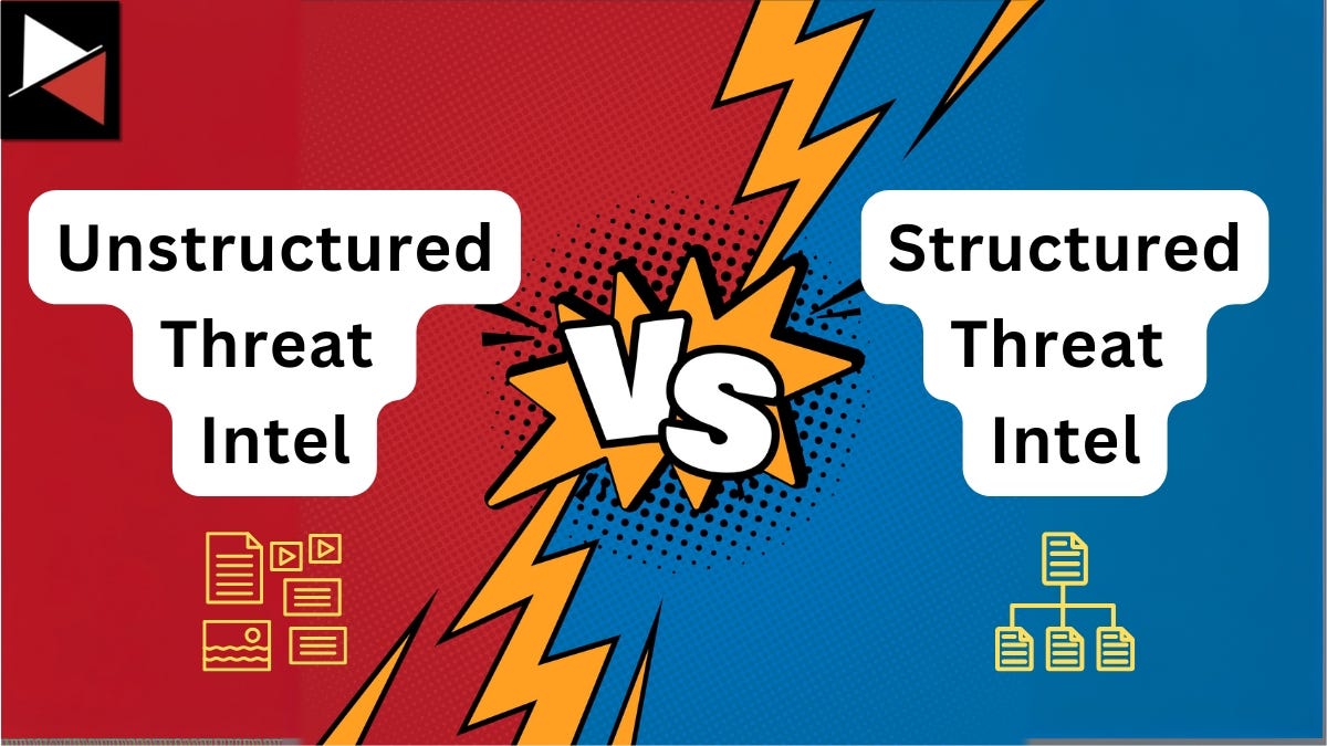 InfoSecComm's tweet card. Confused by threat intelligence formats? This guide breaks down the differences and importance of both structured and unstructured intel.