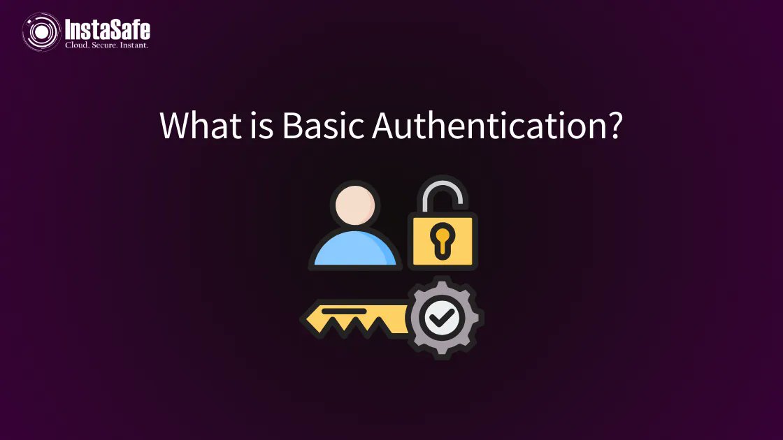 InstaSafe's tweet card. Basic Authentication is a method for verifying user credentials over a network. Learn how it works, its benefits, limitations, and where it's commonly used.