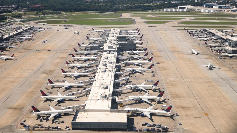 cnnbrk's tweet card. Authorities in Atlanta arrested a man on Monday calling it a crisis averted after they say a man was in possession of a semi-automatic rifle, an on his way to the world’s busiest airport to “shoot it...