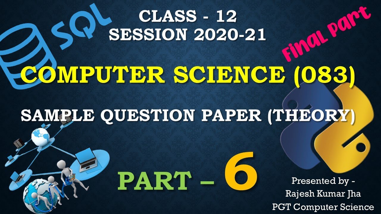 pythonport's tweet card. Part-6 | ComputerScience​​ (083) CBSE​​ SamplePaper​​ discussion...