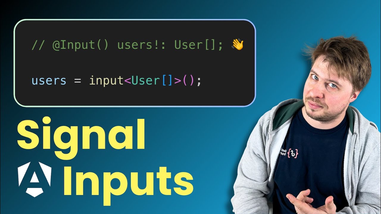 DecodedFrontend's tweet card. Input Signals in Angular 17.1 - How To Use & Test