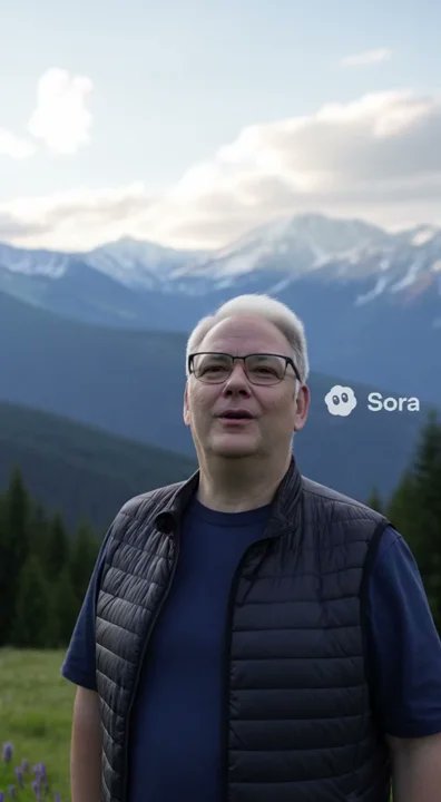 mkumm's tweet card. @sprytna-video singing a polish song in the mountains