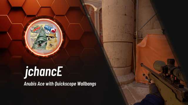 jchancEcsgo's tweet card. Anubis Ace with Quickscope Wallbangs