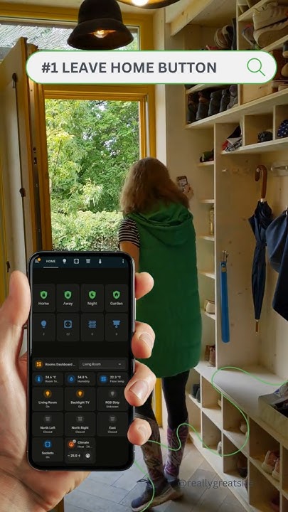 open_tux's tweet card. Smarthome feature #1 Leave Home Button #pihome #smarthome #homeassi...