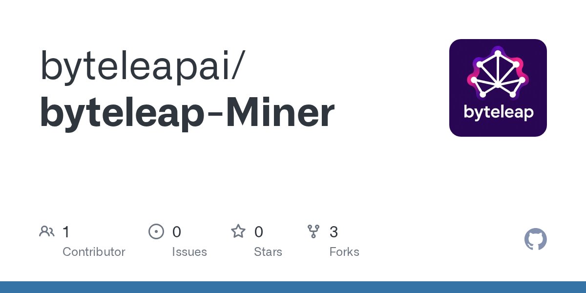 byteleap_ai's tweet card. Contribute to byteleapai/byteleap-Miner development by creating an account on GitHub.