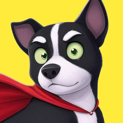 OglaonAlgo's tweet card. OGLA is the dog face of all Algorand Ecosystem. His green eyes reflect the green candles the entire ALGO ecosystem will see in the future charts :) OGLA's Black and White colors are the clear...