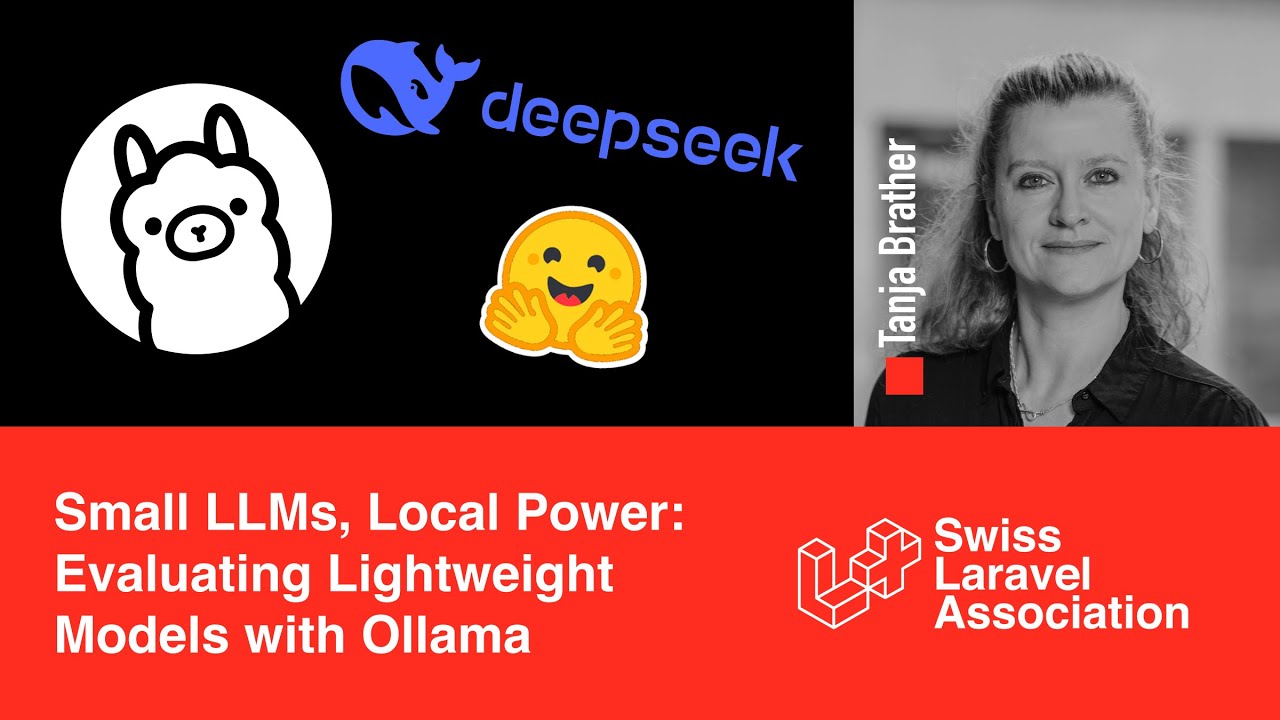swisslaravel's tweet card. Small LLMs, Local Power with Tanja Bräther