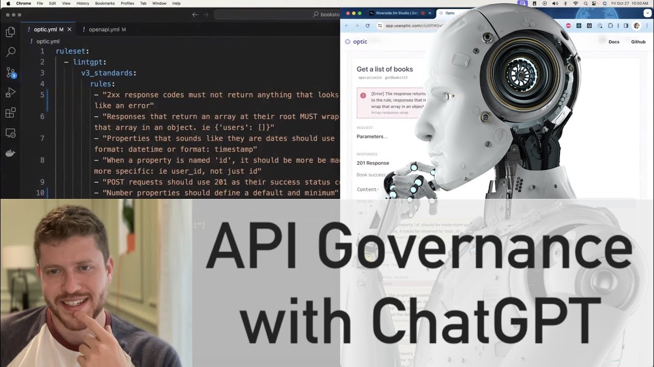 aidandcunniffe's tweet card. API Governance with ChatGPT: Beyond Spectral and Rule-Based Linting