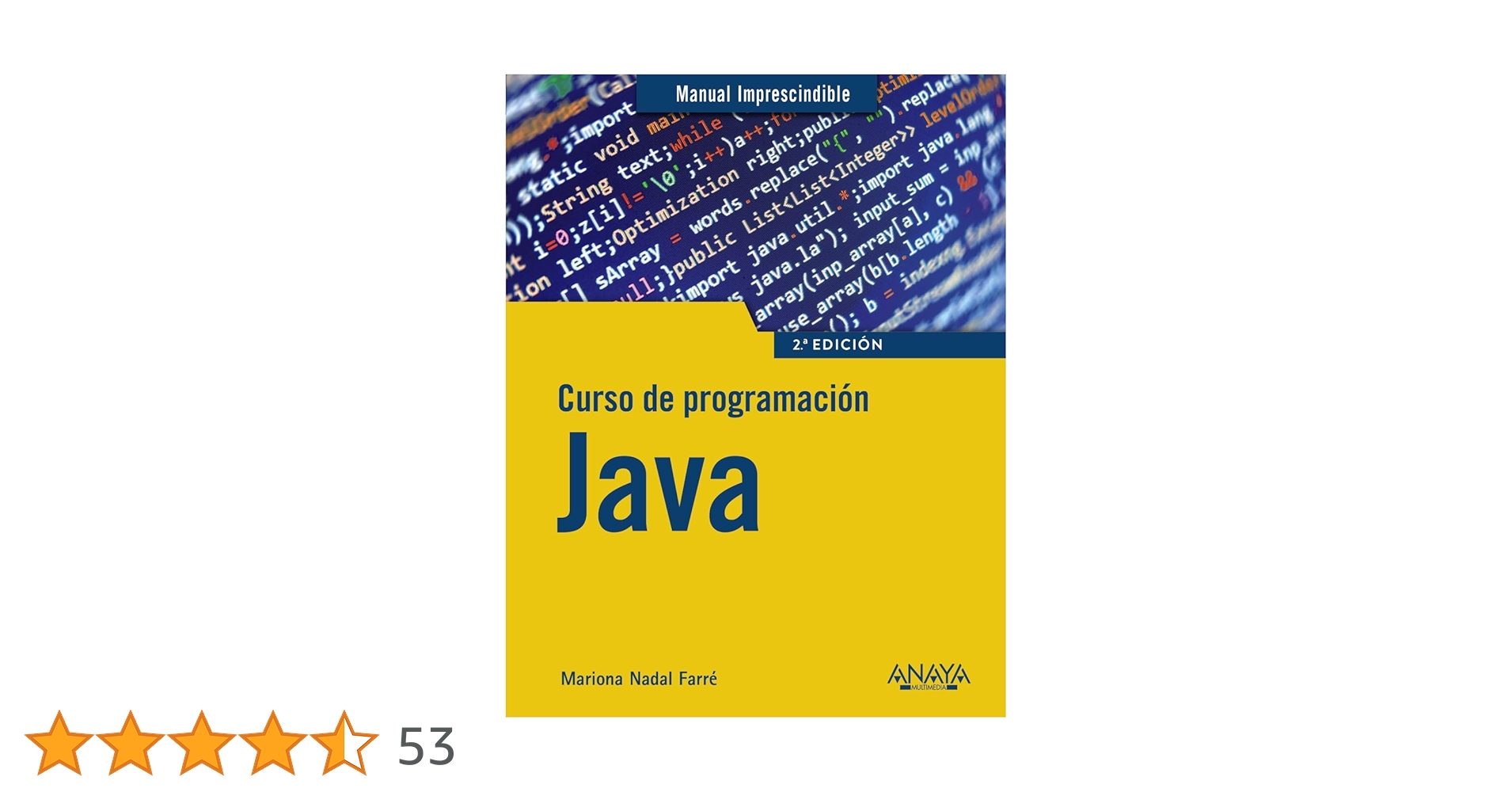 MarionaJava's tweet card. Curso de programación Java (MANUALES IMPRESCINDIBLES)