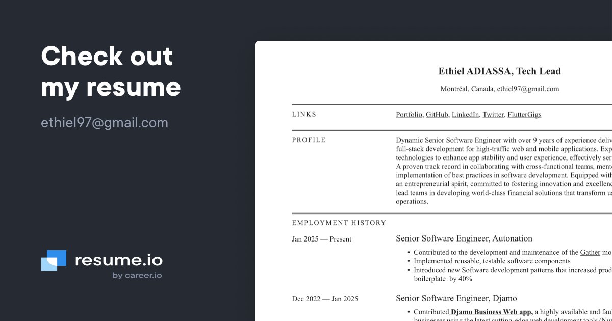 enthusiastDev's tweet card. Powered by Resume.io