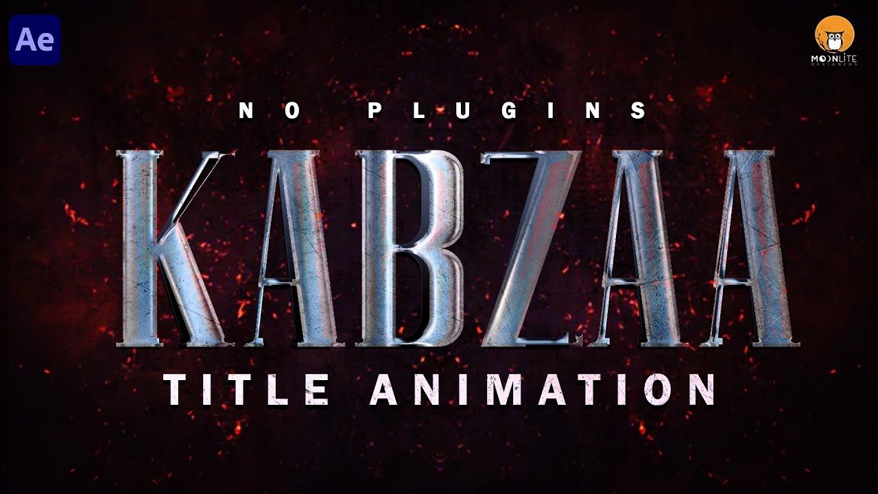 Naagesh_yadav's tweet card. KABZAA Title Animation Design Tutorial In Telugu | After effects |...
