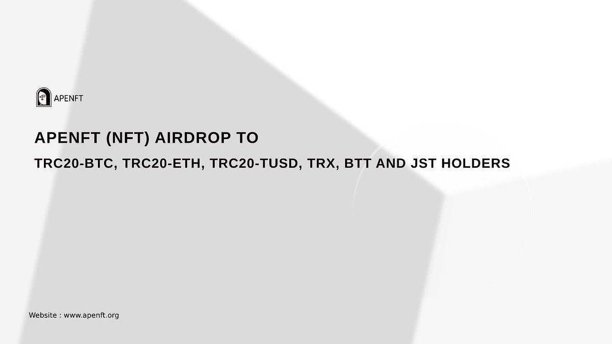 OfficialAINFT's tweet card. In order to drive up engagement from TRON users to strengthen the governance of the APENFT platform, APENFT Foundation has decided to…