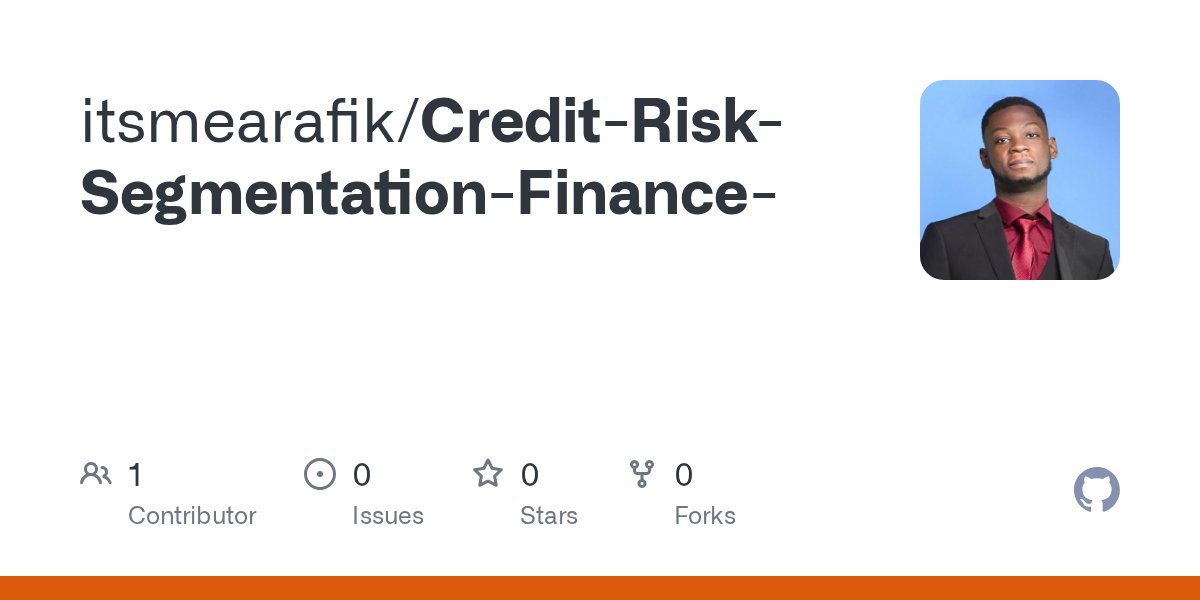 abdulrafikcode's tweet card. Contribute to itsmearafik/Credit-Risk-Segmentation-Finance- development by creating an account on GitHub.