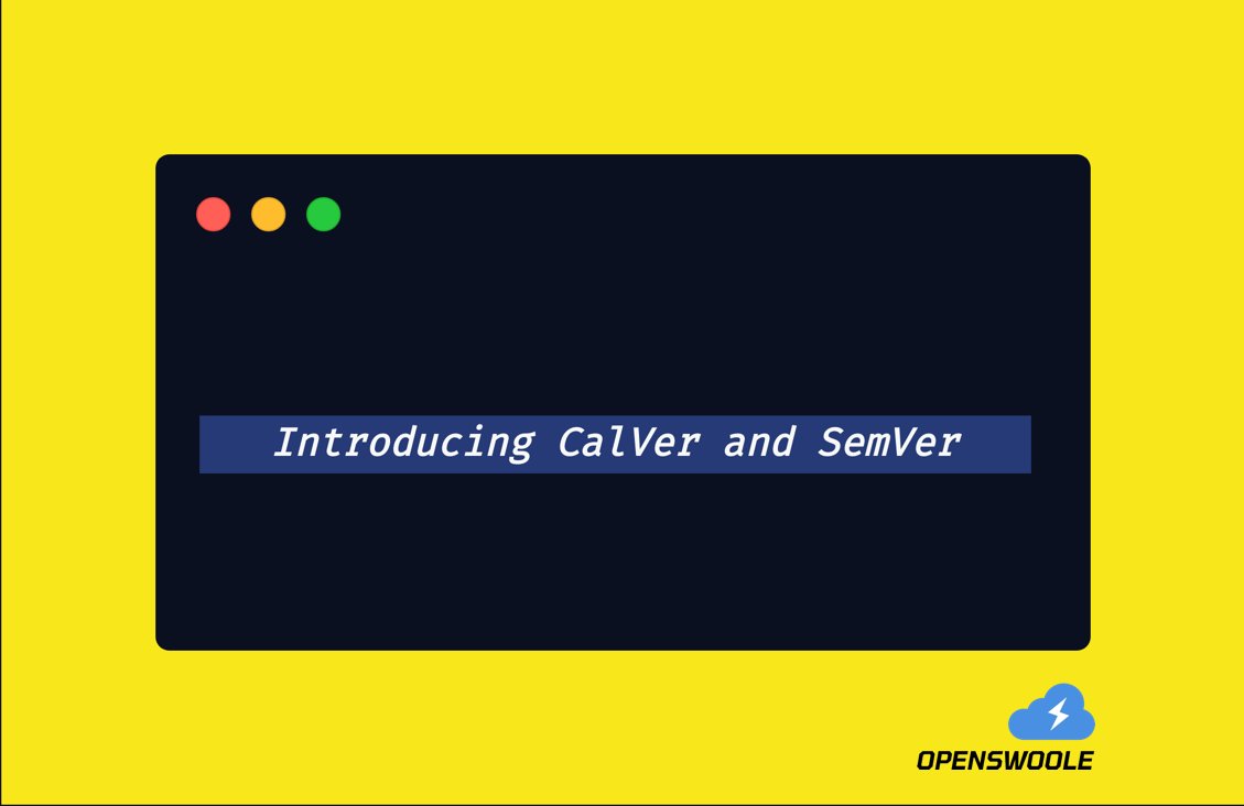 openswoole's tweet card. Introducing Calver and Semver and OpenSwoole version system