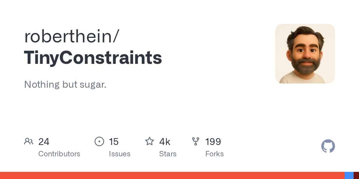 swiftgit's tweet card. Nothing but sugar. Contribute to roberthein/TinyConstraints development by creating an account on GitHub.
